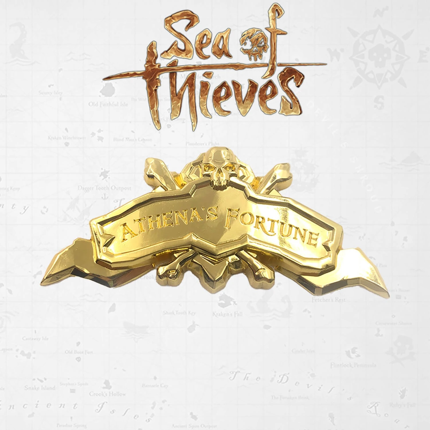 Sea Of Thieves Athena's Fortune Ship Plaque 24K Gold Plated Limited Edition Replica 3 Sea Of Thieves Athena's Fortune Ship Plaque 24K Gold Plated Limited Edition Replica