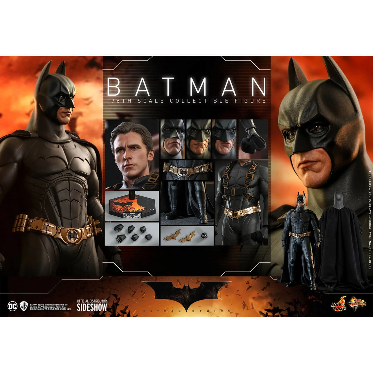 Hot Toys The Dark Knight Trilogy Movie Masterpiece Action Figure 1/6 Batman Batman Begins 4 Hot Toys The Dark Knight Trilogy Movie Masterpiece Action Figure 1/6 Batman Batman Begins - Image 2