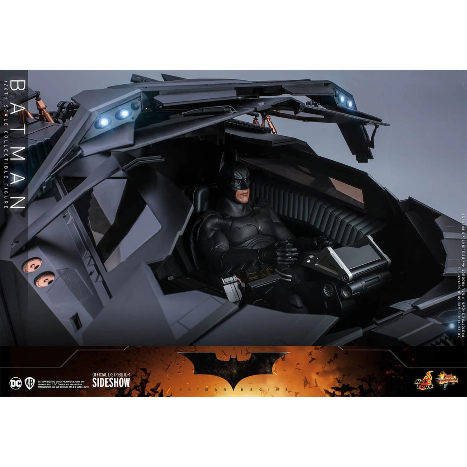 Hot Toys The Dark Knight Trilogy Movie Masterpiece Action Figure 1/6 Batman Batman Begins 5 Hot Toys The Dark Knight Trilogy Movie Masterpiece Action Figure 1/6 Batman Batman Begins - Image 3