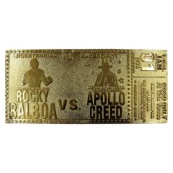 Rocky - 24K Gold Plated Fight Ticket Rocky V Apollo Creed -Television Action Figures Shop 13028138 2284855766386005