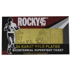 Rocky - 24K Gold Plated Fight Ticket Rocky V Apollo Creed -Television Action Figures Shop 13028138 5924855766330994