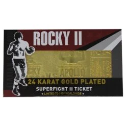 Rocky - 24K Gold Plated Fight Ticket Rocky V Apollo Creed Re-Match -Television Action Figures Shop 13028139 2454855766557116