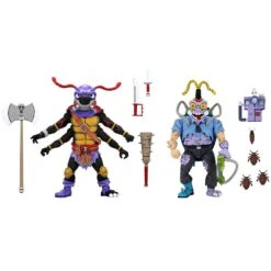 NECA Teenage Mutant Ninja Turtles Antrax And Scumbug 2-Pack 7 Inch Action Figures TMNT Cartoon
