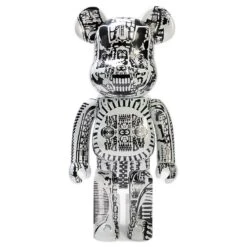Medicom Bearbrick 1000% H.R. Giger White Figure