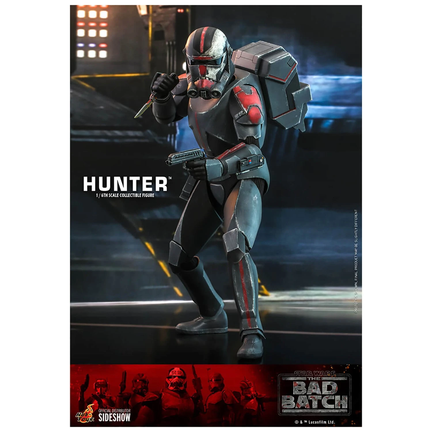 Hot Toys Star Wars: The Bad Batch Hunter 1/6 Scale Action Figure 9 Hot Toys Star Wars: The Bad Batch Hunter 1/6 Scale Action Figure - Image 7