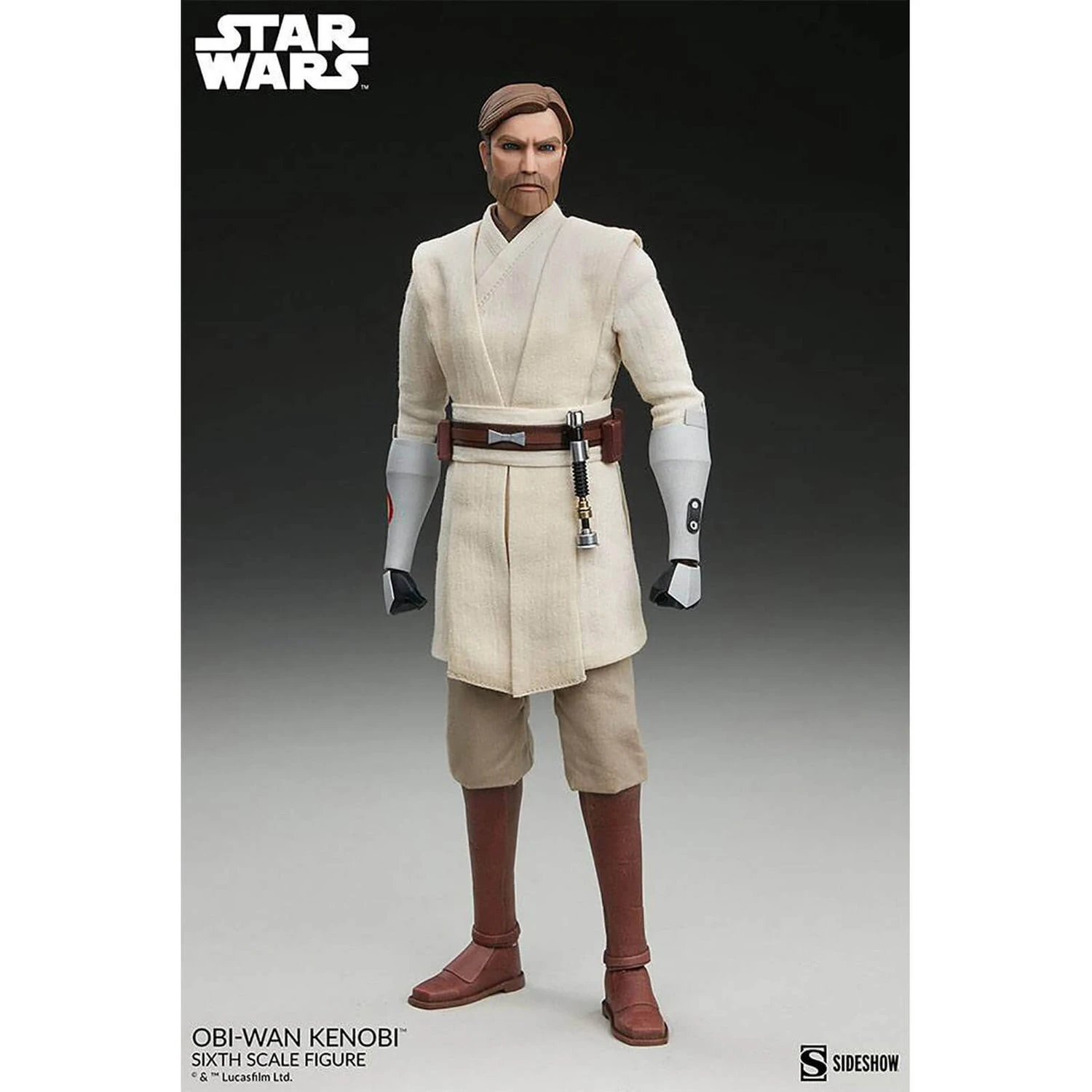 Sideshow Star Wars The Clone Wars Action Figure 1/6 Obi-Wan Kenobi 30 Cm 16 Sideshow Star Wars The Clone Wars Action Figure 1/6 Obi-Wan Kenobi 30 Cm - Image 14