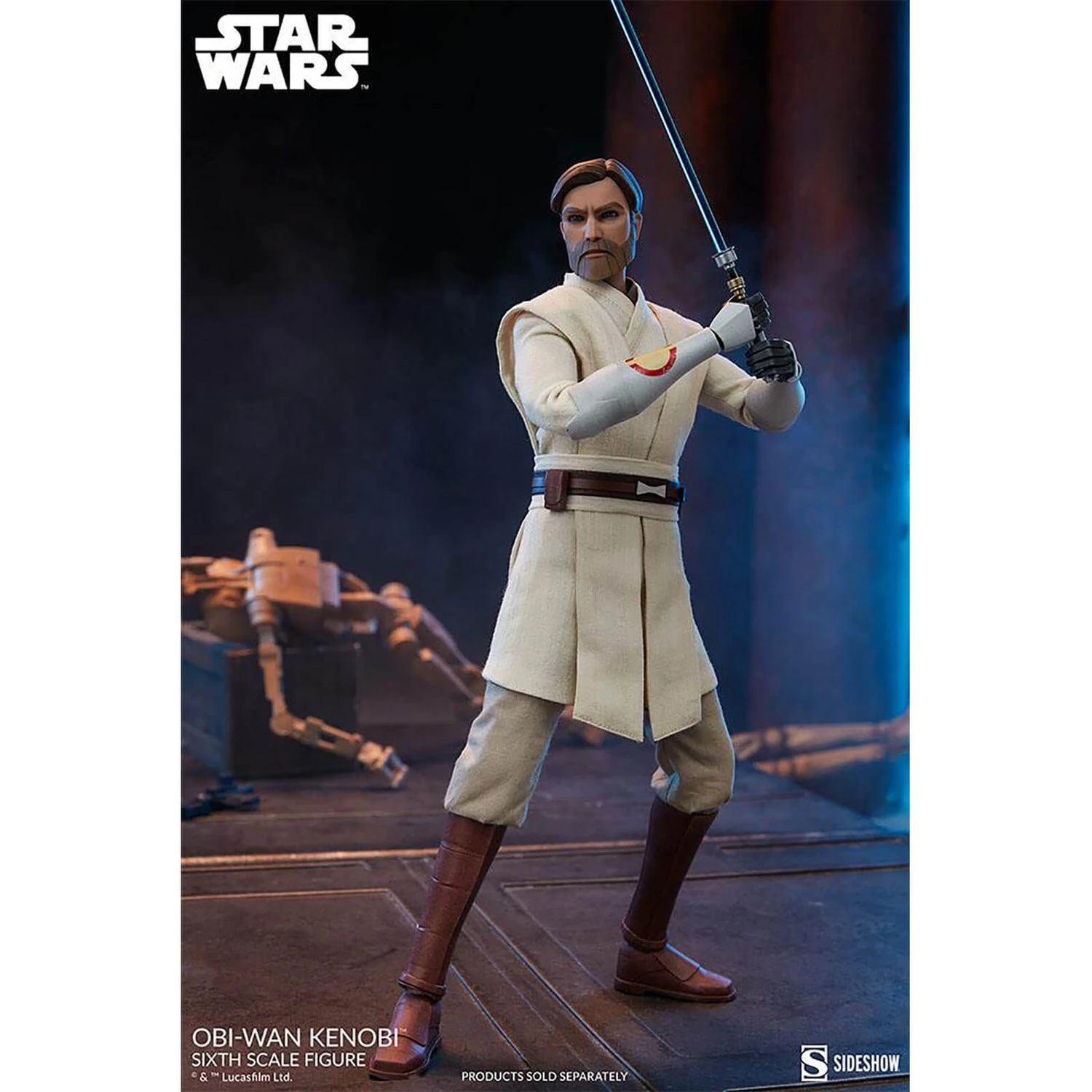 Sideshow Star Wars The Clone Wars Action Figure 1/6 Obi-Wan Kenobi 30 Cm 4 Sideshow Star Wars The Clone Wars Action Figure 1/6 Obi-Wan Kenobi 30 Cm - Image 2