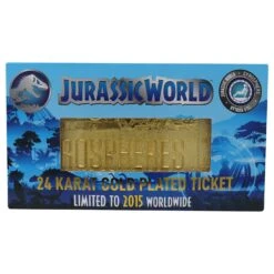 Fanattik Jurassic World 24k Gold Plated Gyrosphere Ticket -Television Action Figures Shop 13646556 5614933243378650