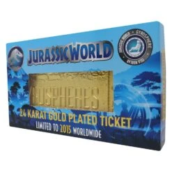 Fanattik Jurassic World 24k Gold Plated Gyrosphere Ticket -Television Action Figures Shop 13646556 5634933243423446