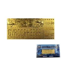 Fanattik Jurassic World 24k Gold Plated Gyrosphere Ticket -Television Action Figures Shop 13646556 8004933243331406