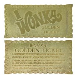 Fanattik Willy Wonka Replica Golden Ticket -Television Action Figures Shop 13697303 1124940479758735