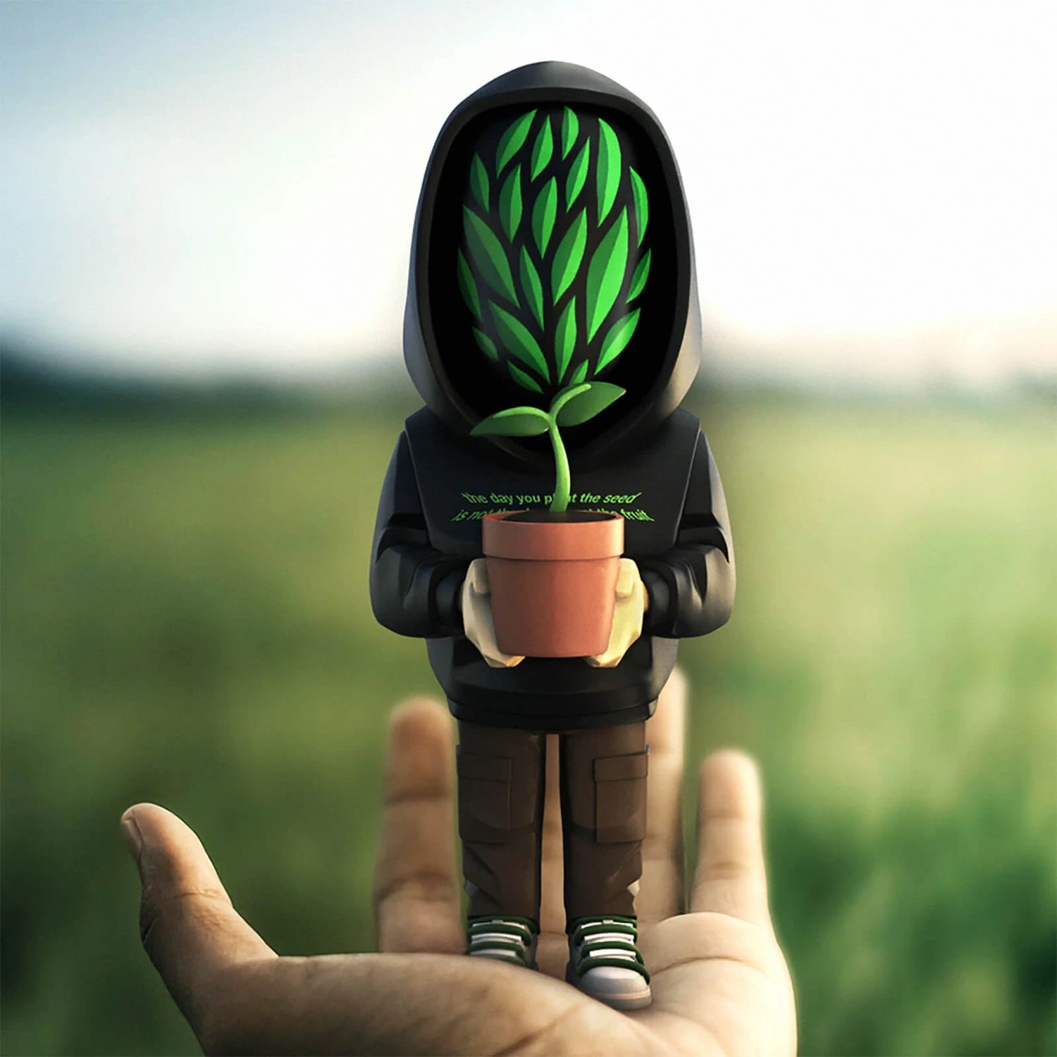 Mighty Jaxx Aplasticplant By Yarms 8" Vinyl Art Toy 11 Mighty Jaxx Aplasticplant By Yarms 8" Vinyl Art Toy - Image 9