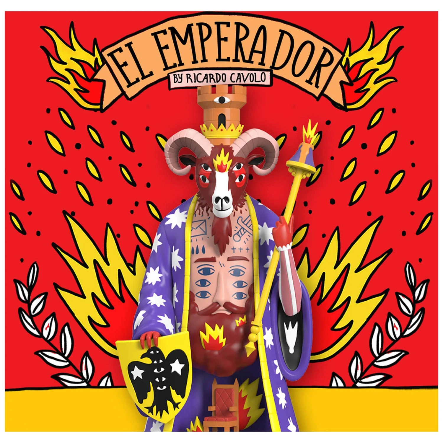 Mighty Jaxx El Emperador By Ricardo Cavolo 10" Collectible Figure 15 Mighty Jaxx El Emperador By Ricardo Cavolo 10" Collectible Figure - Image 13